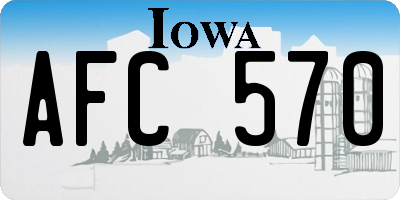 IA license plate AFC570