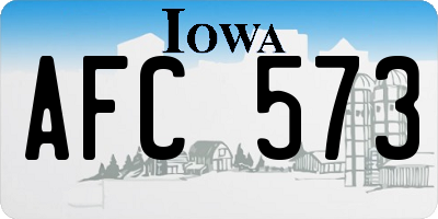 IA license plate AFC573