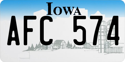 IA license plate AFC574