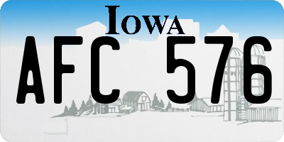 IA license plate AFC576