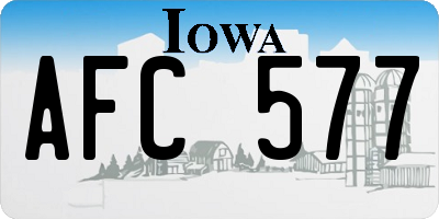 IA license plate AFC577