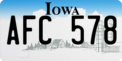 IA license plate AFC578