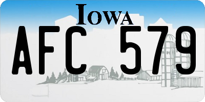 IA license plate AFC579