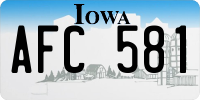 IA license plate AFC581