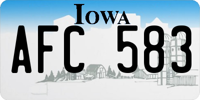 IA license plate AFC583
