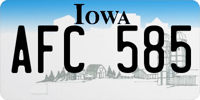 IA license plate AFC585