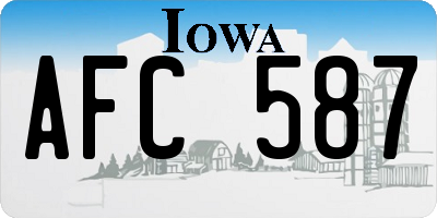 IA license plate AFC587