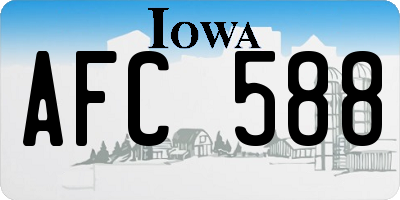 IA license plate AFC588