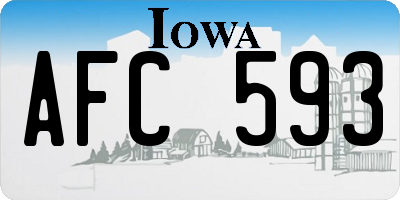 IA license plate AFC593
