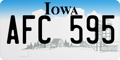 IA license plate AFC595
