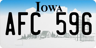 IA license plate AFC596