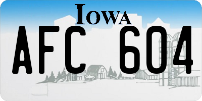 IA license plate AFC604