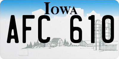 IA license plate AFC610