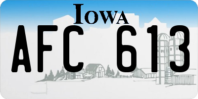 IA license plate AFC613
