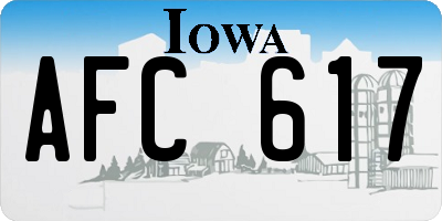 IA license plate AFC617