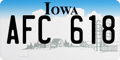 IA license plate AFC618