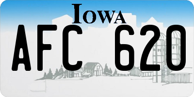 IA license plate AFC620