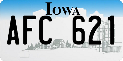 IA license plate AFC621