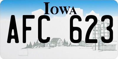 IA license plate AFC623