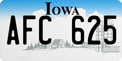 IA license plate AFC625