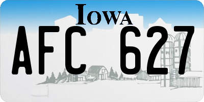 IA license plate AFC627