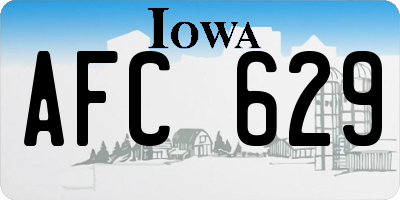 IA license plate AFC629
