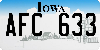 IA license plate AFC633