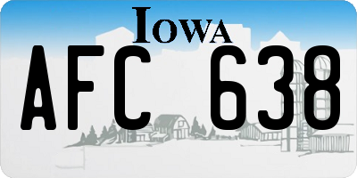 IA license plate AFC638