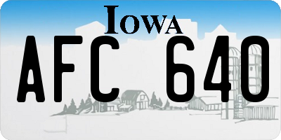 IA license plate AFC640