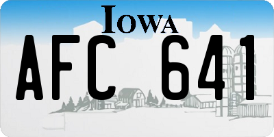 IA license plate AFC641