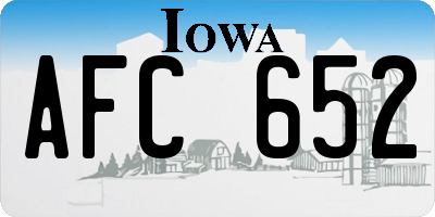 IA license plate AFC652