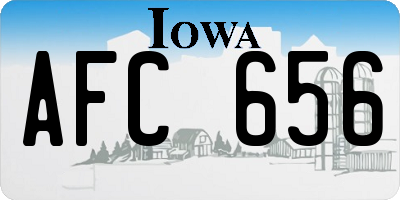 IA license plate AFC656