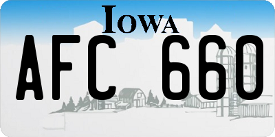 IA license plate AFC660