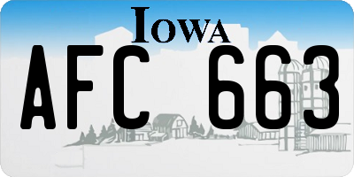 IA license plate AFC663