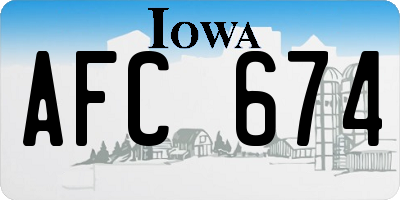 IA license plate AFC674