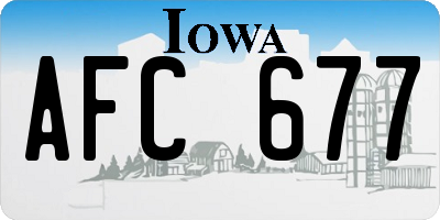 IA license plate AFC677