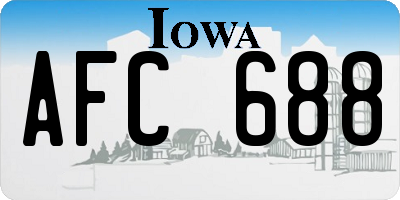 IA license plate AFC688