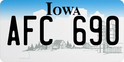 IA license plate AFC690