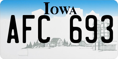 IA license plate AFC693