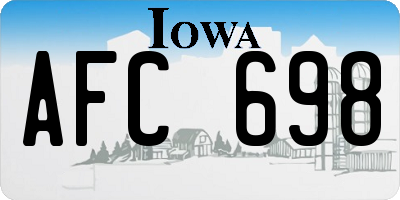 IA license plate AFC698