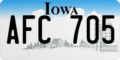 IA license plate AFC705