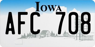 IA license plate AFC708