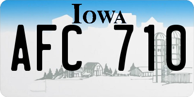 IA license plate AFC710
