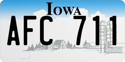IA license plate AFC711