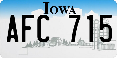 IA license plate AFC715