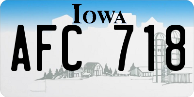 IA license plate AFC718