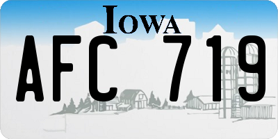 IA license plate AFC719