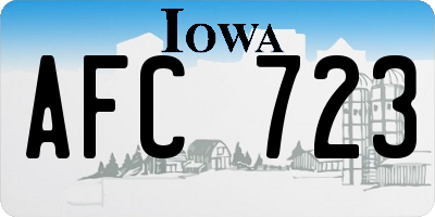IA license plate AFC723