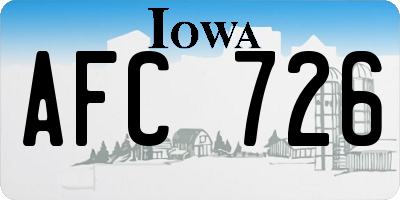 IA license plate AFC726