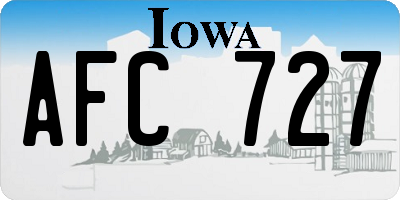 IA license plate AFC727